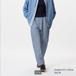 UNIQLO US Cotton Relaxed Ankle Pants Unisex Sz M NWT